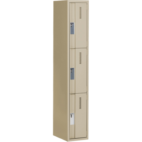 Casiers robustes Concorde, 3 niveaux, 12" x 18" x 72", Acier, Beige, Soud&eacute; (assembl&eacute;) Solutions industrielles ALPHA