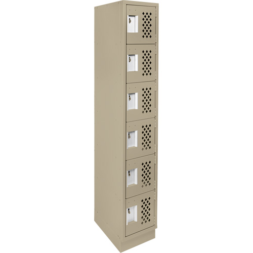 Petit casier perfor&eacute; Clean-Line, 6 niveaux, 15" x 72" x 12", Acier Solutions industrielles ALPHA