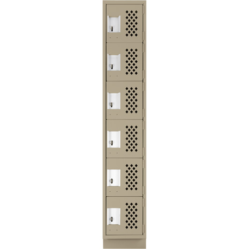 Petit casier perfor&eacute; Clean-Line, 6 niveaux, 15" x 72" x 12", Acier Solutions industrielles ALPHA