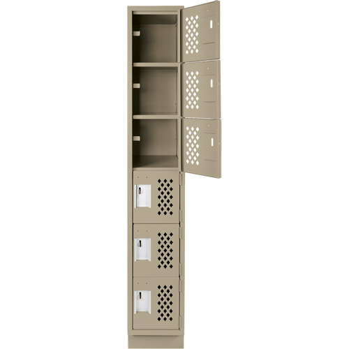 Petit casier perfor&eacute; Clean-Line, 6 niveaux, 15" x 72" x 12", Acier Solutions industrielles ALPHA