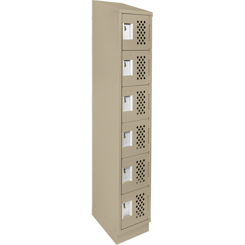 Petit casier perfor&eacute; Clean-Line, 6 niveaux, 15" x 72" x 12", Acier Solutions industrielles ALPHA