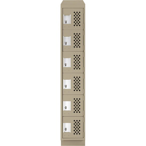 Petit casier perfor&eacute; Clean-Line, 6 niveaux, 15" x 72" x 12", Acier Solutions industrielles ALPHA