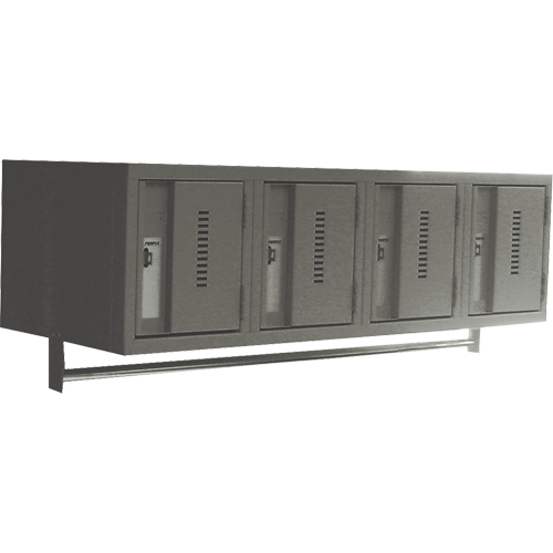 Casiers muraux robustes, Bloc de 4, 18" x 12" x 12", Acier Solutions industrielles ALPHA