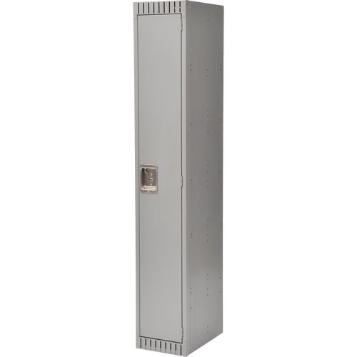 Lockers, 12" x 18" x 72", Steel, Grey, Rivet (Assembled) Solutions industrielles ALPHA