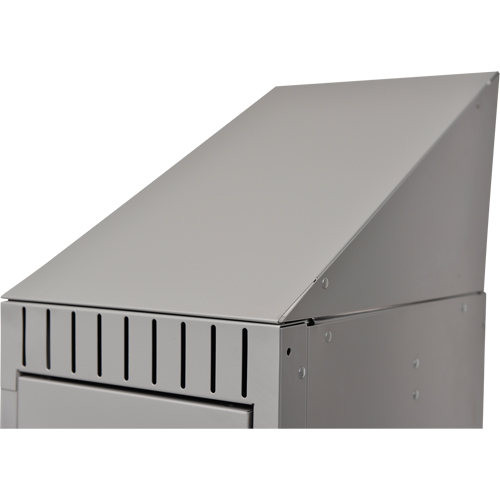 Slope Top, 1 Bank, 18" D x 12" W x 10" H, Grey, Steel Solutions industrielles ALPHA