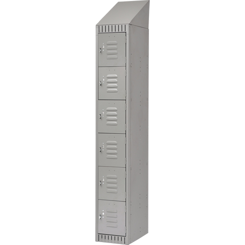 Casiers, 6 niveaux, 12" x 18" x 82", Acier, Gris, D&eacute;mont&eacute; Solutions industrielles ALPHA