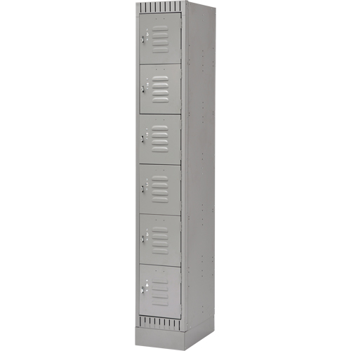 Casiers, 6 niveaux, 12" x 18" x 76", Acier, Gris, D&eacute;mont&eacute; Solutions industrielles ALPHA