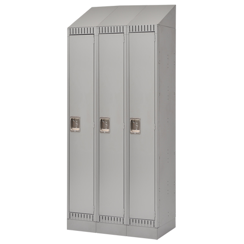 Casiers, Bloc de 3, 36" x 18" x 86", Acier, Gris, D&eacute;mont&eacute; Solutions industrielles ALPHA