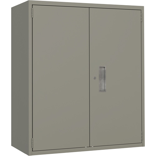 Lo-Boy Storage Cabinet, Steel, 2 Shelves, 40" H x 36" W x 18" D, Grey Solutions industrielles ALPHA