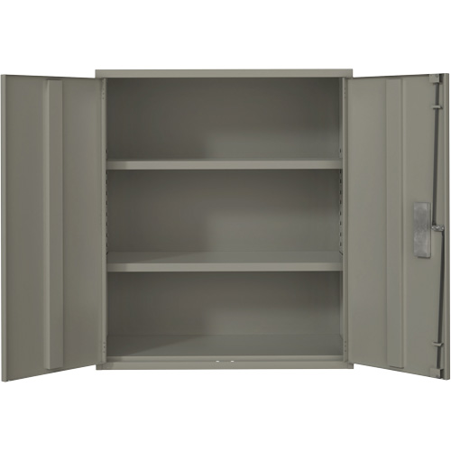 Lo-Boy Storage Cabinet, Steel, 2 Shelves, 40" H x 36" W x 18" D, Grey Solutions industrielles ALPHA