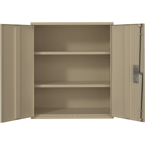 Armoire de rangement Lo-Boy, Acier, 2 Tablettes, 40" h x 36" la x 18" P, Beige Solutions industrielles ALPHA
