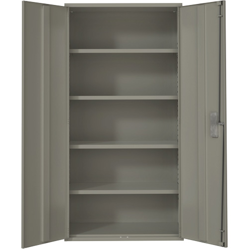 Hi-Boy Storage Cabinet, Steel, 4 Shelves, 72" H x 36" W x 18" D, Grey Solutions industrielles ALPHA