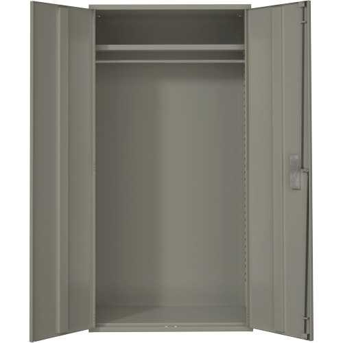 Wardrobe Storage Cabinet, Steel, 36" W x 18" D x 72" H, Grey Solutions industrielles ALPHA