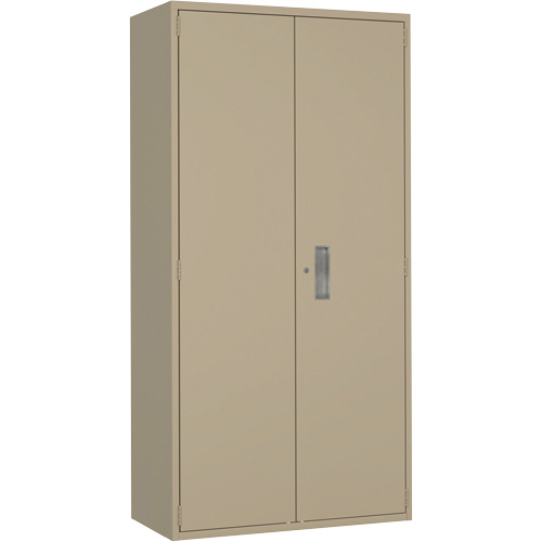 Combination Storage Cabinet, Steel, 6 Shelves, 72" H x 36" W x 18" D, Beige Solutions industrielles ALPHA
