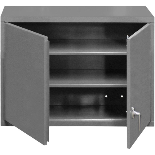 Wall-Mounted Cabinet, 27" H x 29-7/8" W x 13-11/16" D, 2 Shelves, Steel, Grey Solutions industrielles ALPHA