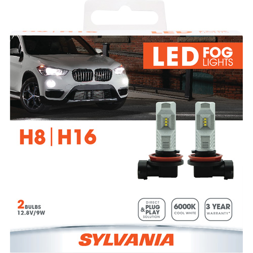 Ampoule pour feu avant H8, DEL, 12,8 W/9 W, Blanc Solutions industrielles ALPHA