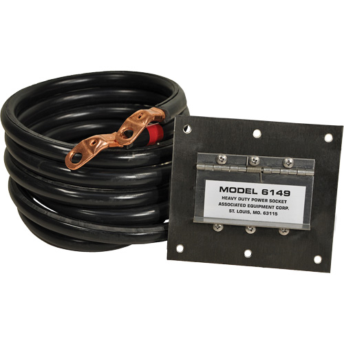 Heavy-Duty Plug-In Polarized Stainless Steel Socket Panel, 1 AWG, 5' Cable Solutions industrielles ALPHA