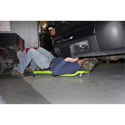 Neon Green Low Profile Plastic Creeper Solutions industrielles ALPHA