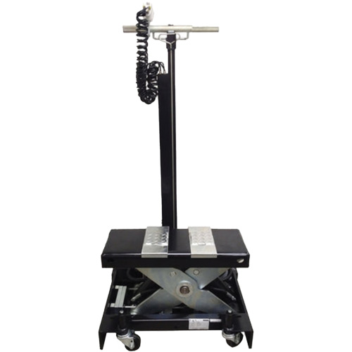 Cric de service de plancher &agrave; profil bas, 12 tonne(s) Capacit&eacute;, 7-1/2" Abaiss&eacute;e, 15" &eacute;lev&eacute;e, Air comprim&eacute;/hydraulique Solutions industrielles ALPHA