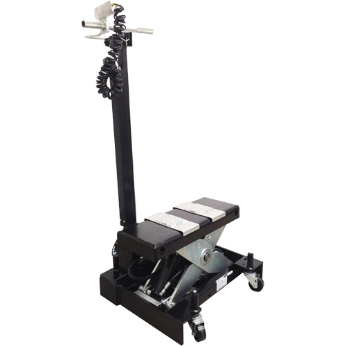 Cric de service de plancher &agrave; profil bas, 12 tonne(s) Capacit&eacute;, 7-1/2" Abaiss&eacute;e, 15" &eacute;lev&eacute;e, Air comprim&eacute;/hydraulique Solutions industrielles ALPHA