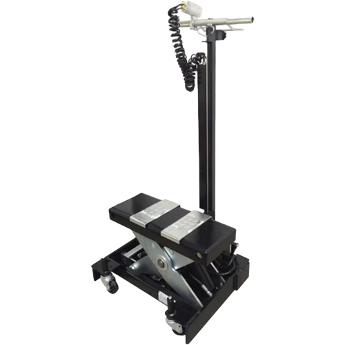 Cric de service de plancher &agrave; profil bas, 12 tonne(s) Capacit&eacute;, 7-1/2" Abaiss&eacute;e, 15" &eacute;lev&eacute;e, Air comprim&eacute;/hydraulique Solutions industrielles ALPHA