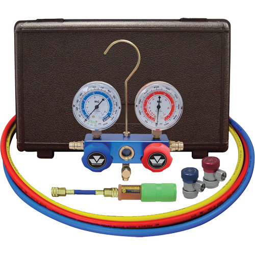 Jeu de manom&egrave;tres pour automobile avec mini-injecteur de colorant et coupleurs manuels Solutions industrielles ALPHA