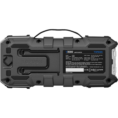 V3000 Jump Starter, Power Bank & Flashlight Solutions industrielles ALPHA