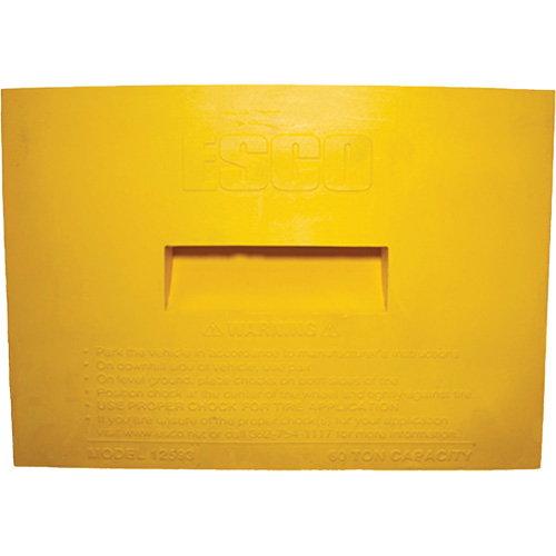 Cale de roue, Polyur&eacute;thane, Jaune, 15-1/4" la x 12-1/8'' p x 10-3/4" h Solutions industrielles ALPHA