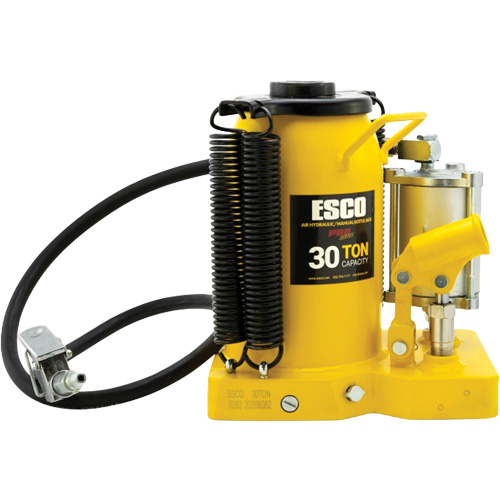 Cric-bouteille de s&eacute;rie Pro, 30 tonnes, Air comprim&eacute;/hydraulique, 20" Hauteur &eacute;lev&eacute;e Solutions industrielles ALPHA