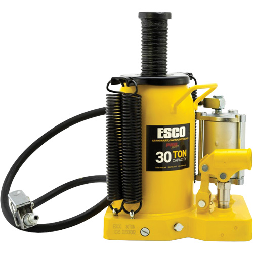 Cric-bouteille de s&eacute;rie Pro, 30 tonnes, Air comprim&eacute;/hydraulique, 20" Hauteur &eacute;lev&eacute;e Solutions industrielles ALPHA