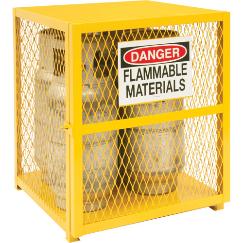 Armoire de rangement pour bouteilles &agrave; gaz, nbre de bouteilles: 4, 30" , 30" , 35" , Jaune Solutions industrielles ALPHA