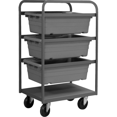 Mobile Tub Rack, Double-sided, 3 bins, 26" W x 18" D x 42" H Solutions industrielles ALPHA