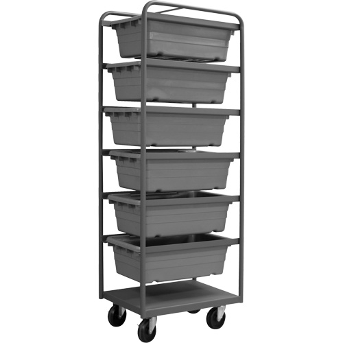 R&acirc;telier mobile, &agrave; deux c&ocirc;t&eacute;s, 6 bacs, 26" la x 18" p x 74" h Solutions industrielles ALPHA