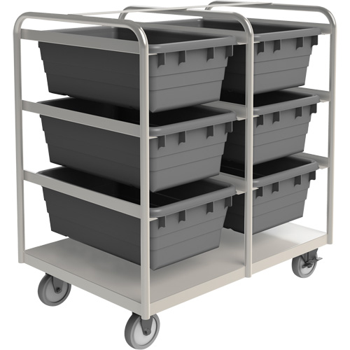 Mobile Tub Rack, Double-sided, 6 bins, 26" W x 36" D x 42" H Solutions industrielles ALPHA