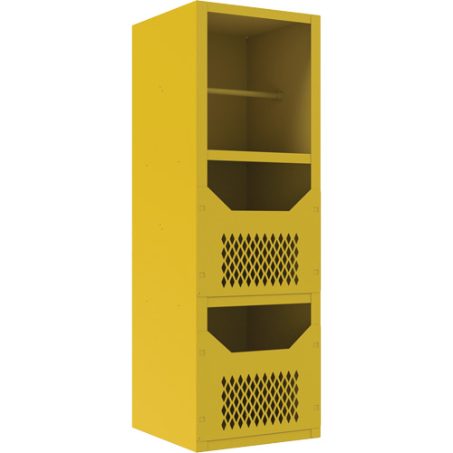 Armoire pour le contr&ocirc;le des d&eacute;versements, 1 Tablettes, 72" h x 24" la x 24" p, Acier, Jaune Solutions industrielles ALPHA