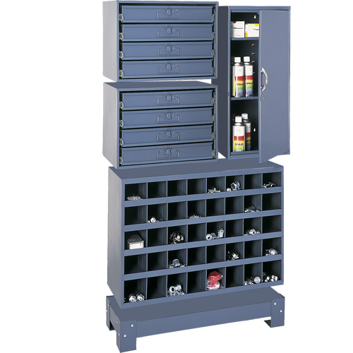 Modular Small Parts Storage Unit, Steel, 8 Drawers, 33-3/4" x 12-1/4" x 59-5/8", Grey Solutions industrielles ALPHA