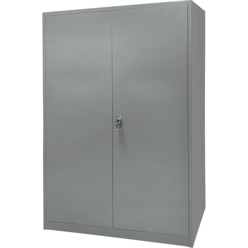 Armoire de rangement, Acier, 4 Tablettes, 78" h x 48" la x 24" P, Gris Solutions industrielles ALPHA