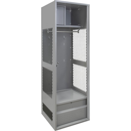 Gear Locker, Steel, 24" W x 18" D x 72" H, Grey Solutions industrielles ALPHA