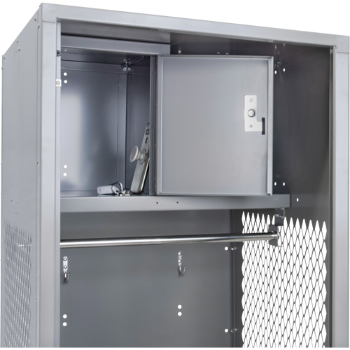 Gear Locker, Steel, 24" W x 18" D x 72" H, Grey Solutions industrielles ALPHA