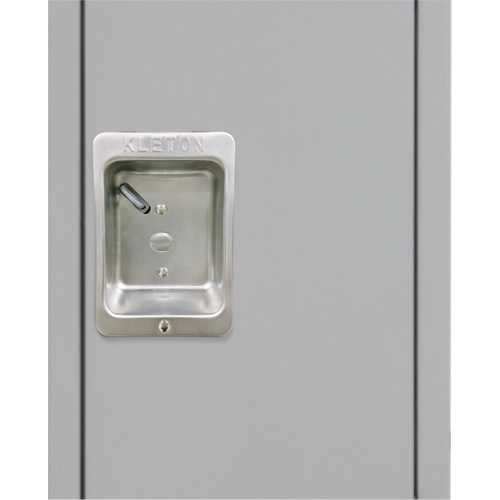 Lockers, 3 -tier, 12" x 18" x 72", Steel, Grey, Knocked Down Solutions industrielles ALPHA