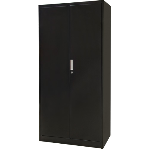 Armoire de rangement combin&eacute;e, 36" la x 18" p x 72" h, Noir Solutions industrielles ALPHA