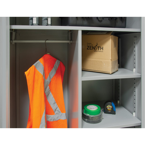 Armoire de rangement combin&eacute;e, 36" la x 18" p x 72" h, Gris Solutions industrielles ALPHA