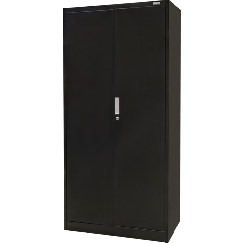 Armoire de rangement Hi-Boy, Acier, 4 Tablettes, 72" h x 36" la x 18" P, Noir Solutions industrielles ALPHA