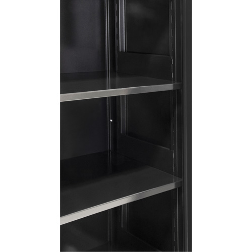 Armoire de rangement Hi-Boy, Acier, 4 Tablettes, 72" h x 36" la x 18" P, Noir Solutions industrielles ALPHA