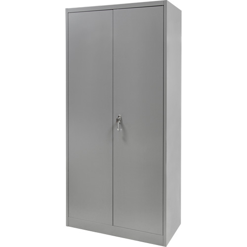 Wardrobe Storage Cabinet, Steel, 36" W x 18" D x 72" H, Grey Solutions industrielles ALPHA