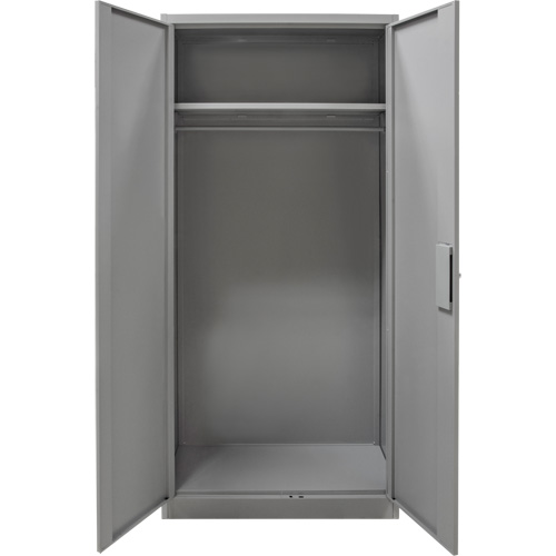 Wardrobe Storage Cabinet, Steel, 36" W x 18" D x 72" H, Grey Solutions industrielles ALPHA