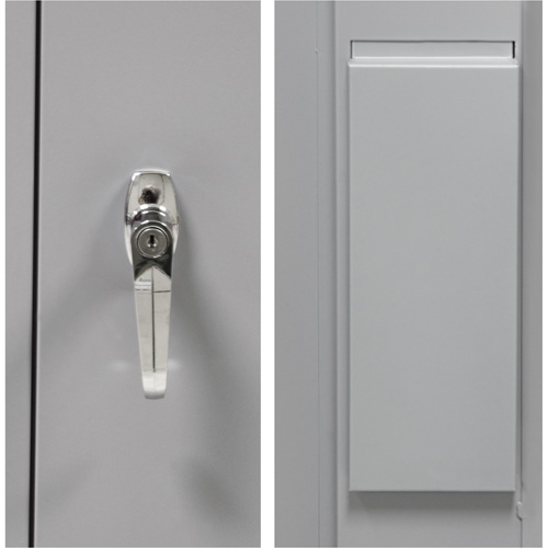 Wardrobe Storage Cabinet, Steel, 36" W x 18" D x 72" H, Grey Solutions industrielles ALPHA