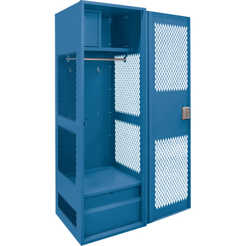 Gear Locker with Door, Steel, 24" W x 24" D x 72" H, Dark Blue Solutions industrielles ALPHA
