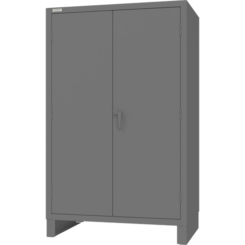 Cabinet with Recessed Pegboard Doors, Steel, 4 Shelves, 78" H x 48" W x 30" D, Grey Solutions industrielles ALPHA