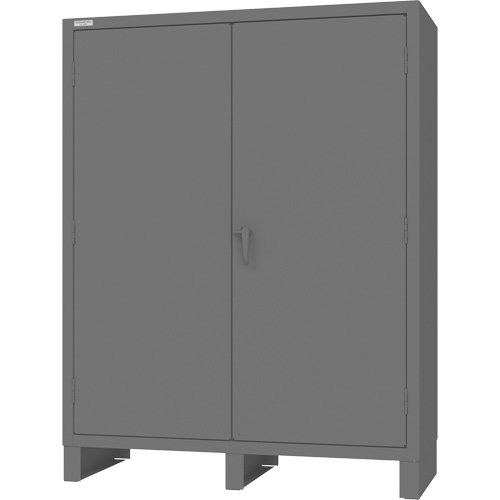 Armoire &agrave; portes encastr&eacute;es standards, Acier, 60" la x 24" p x 78" h, Gris Solutions industrielles ALPHA